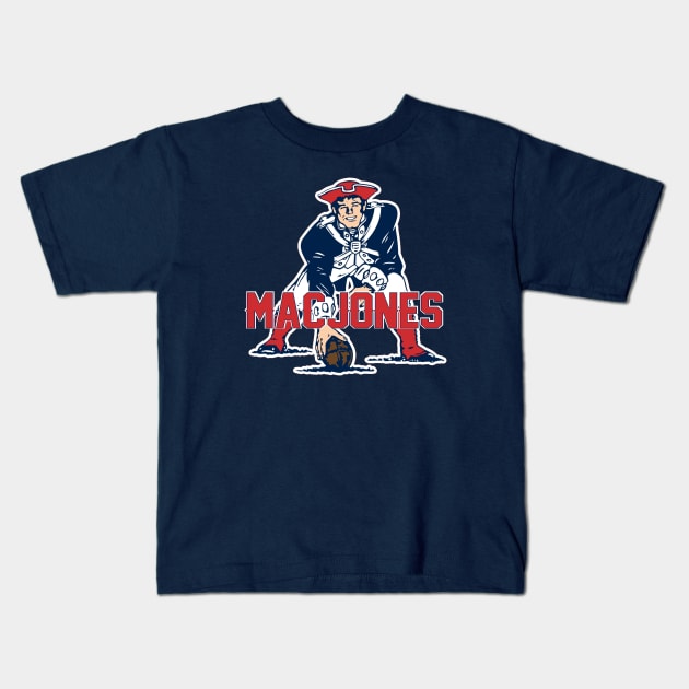 MAC JONES NEW ENGLAND Kids T-Shirt by thedeuce